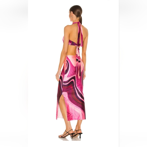 Farai London Gaia Long Dress in Purple Medium - Picture 2 of 4